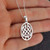 Celtic Knot Oval Pendant Necklace - 925 Sterling Silver