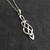 Celtic Knot Vertical Pendant Necklace - 925 Sterling Silver