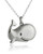 Whimsical Whale Pendant Necklace - Sterling Silver
