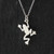 Tiny Jumping Frog Charm Necklace - Sterling Silver