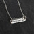 Rescued Paw Print Bar Pendant Necklace - 925 Sterling Silver