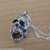 Skull Necklace - 925 Sterling Silver, Movable Jaw