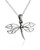 Dragonfly Pendant Necklace - 925 Sterling Silver
