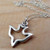 Dove Outline Necklace - 925 Sterling Silver