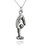 Gymnast 3D Necklace - 925 Sterling Silver