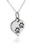 Paw Prints on Heart Necklace - 925 Sterling Silver