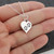 Paw Prints on Heart Necklace - 925 Sterling Silver