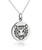 Tiger Charm Necklace - Etched 925 Sterling Silver