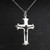 Crucifix Cutout Cross Necklace - 925 Sterling Silver
