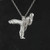 Taekwondo Fighter Necklace - 925 Sterling Silver