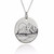 Engraved Mountain Range Pendant Necklace - 925 Sterling Silver
