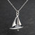 Sailboat 3D Pendant Necklace - 925 Sterling Silver