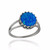 Blue Opal Crown Ring - 925 Sterling Silver Blue Opal Crown Ring - 925 Sterling Silver