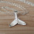 Whale Tail Necklace - 925 Sterling Silver, Small