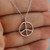 Peace Sign Necklace - 925 Sterling Silver