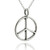 Peace Sign Necklace - 925 Sterling Silver