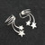 Shooting Stars Ear Cuff Earrings in 925 Sterling Silver