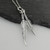 Double Feathers Necklace - 925 Sterling Silver