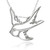 Sparrow Outline Pendant - 925 Sterling Silver