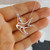 Sparrow Outline Pendant - 925 Sterling Silver