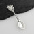 Salt Spoon with Heart Handle - 925 Sterling Silver, Mustard Spoons