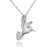 Sterling Silver Hummingbird in Flight Pendant