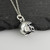 Tiny Football Helmet Charm Necklace - 925 Sterling Silver
