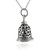 Sterling Silver 3D Filigree Working Hand Bell Charm Necklace, 18" Chain, Victorian Style