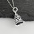 Sterling Silver 3D Filigree Working Hand Bell Charm Necklace, 18" Chain, Victorian Style