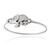 Sterling Silver Elephant Bangle Bracelet with Latch