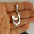 Hawaiian Fish Hook with Whale Tail Necklace - Sterling Silver