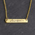 Live Free Bar Necklace - Gold Stainless Steel - Inspirational Arrow Jewelry NEW