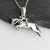 Sterling Silver Jumping Horse and Rider Necklace, 18" Chain