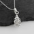 3D Hanging Elephant Charm Necklace - 925 Sterling Silver