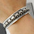 Adjustable Marching Elephants Cuff Bracelet - 925 Sterling Silver