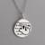 Sterling Silver Round Sloth Charm Necklace