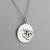 Sterling Silver Round Sloth Charm Necklace
