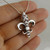 Large Fleur-de-lis Pendant Necklace - 925 Sterling Silver - Snake Chain