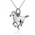 3D Galloping Horse Necklace - 925 Sterling Silver