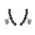 Marcasite Curved Ear Climber Earrings - 925 Sterling Silver