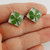 Real Four Leaf Clover Cuff Links - 925 Sterling Silver