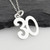Number 30 Charm Necklace - 925 Sterling Silver