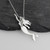 Swimming Mermaid Silhouette Necklace - Sterling Silver