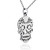Sugar Skull Cutout Pendant Necklace - Sterling Silver Sugar Skull Cutout Pendant Necklace - Sterling Silver