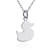 Rubber Duck Silhouette Necklace - Sterling Silver
