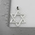 Large Star of David Pendant Necklace - Sterling Silver