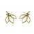 Lotus Petal Ear Jacket Earrings - 14k Gold Plated Sterling Silver