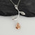 Hanging Long Stem Rose Necklace w/ 18k Rose Gold Petals - 925 Sterling Silver Hanging Long Stem Rose Necklace w/ 18k Rose Gold Petals - 925 Sterling Silver