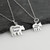 Mama Bear & Baby Bear Necklace Set - Sterling Silver