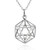 Icosahedron Geometry 20 Sided Cage Necklace - Sterling Silver Icosahedron Geometry 20 Sided Cage Necklace - Sterling Silver